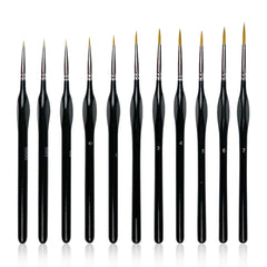 11 pcs Detailing Brush Set Nylon Miniature Paint Brush Set