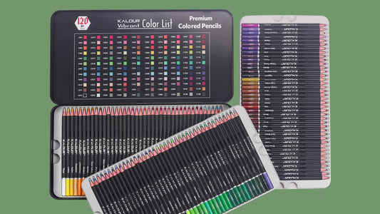 120-Color Oil-Based Eco Colored Colour Pencils Colors Lead Iron Box Set