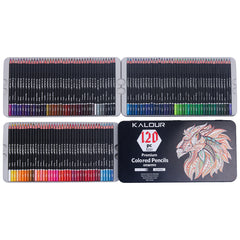 120-Color Oil-Based Eco Colored Colour Pencils Colors Lead Iron Box Set