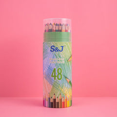 Oil Color Pencil Set With Paper Tube Professional Art Painting Colored Pencil Kit