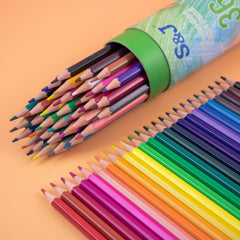Oil Color Pencil Set With Paper Tube Professional Art Painting Colored Pencil Kit