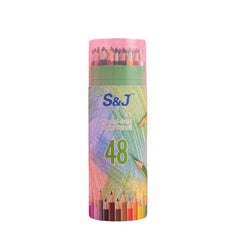 Oil Color Pencil Set With Paper Tube Professional Art Painting Colored Pencil Kit