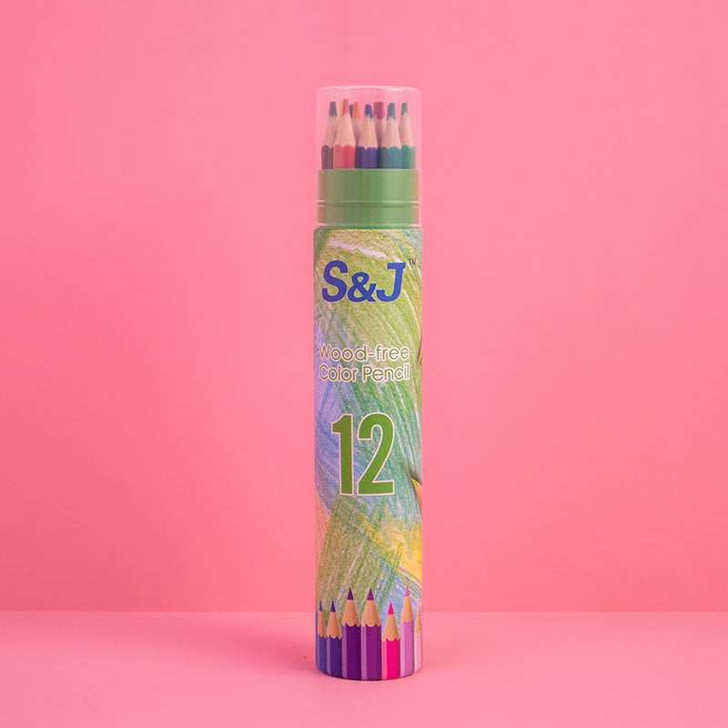 Oil Color Pencil Set With Paper Tube Professional Art Painting Colored Pencil Kit