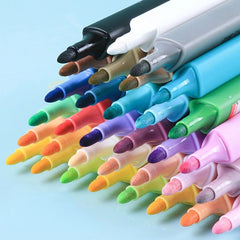 Acrylic Color Marker Set Macaroon Colors Washable Pen Water-based Soft Tip