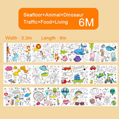 30*90CM Coloring Paper Roll DIY Drawing Color Filling Paper
