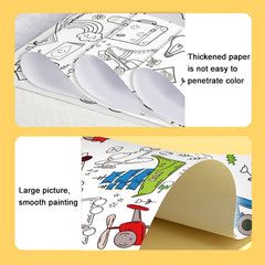 30*90CM Coloring Paper Roll DIY Drawing Color Filling Paper