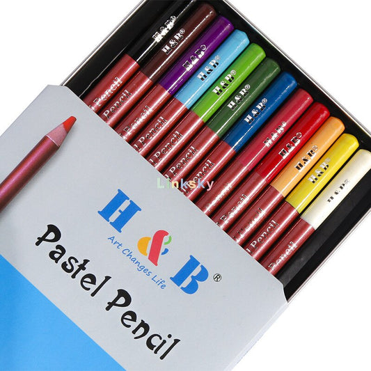 12 Colors Sketch Charcoal Carbonized Pencil Iron Box Set