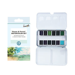 12 Colors Premium Solid Watercolor Paint Set