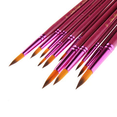 12PCS/Set Fine Nylon Hair Paint Brush Set