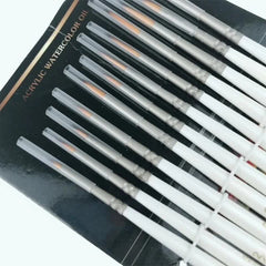 12 Pcs Hook Line Pen Set Nylon Hair Detail Paint Brush Set