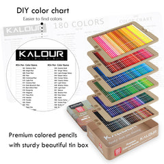 180pcs Set  Professional Colored Pencil Set in Tin Box  With 180 Multi Vivid Colors Oily Lead Wood Pencil Set
