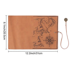 1Pcs Retro leather Pencil Bag Treasure Map Vintage Pencil Bag