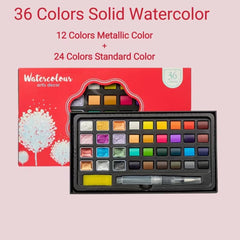 24/36/48/88 Colors Metallic Pearl Solid Watercolor Pigment Set