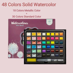 24/36/48/88 Colors Metallic Pearl Solid Watercolor Pigment Set