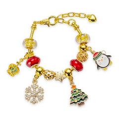24days Christmas Advent Calendar Jewelry Gift Box DIY Golden Jewelry Bracelets