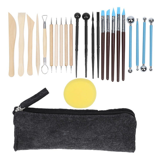 25pcs Ceramic Pottery Tools Set Portable Multipurpose Pottery Clay Tools Set