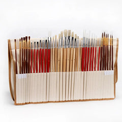 38pcs Paint Brush Set with Canvas Holder