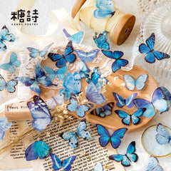 40 Pcs Vintage Butterfly Stickers Set Scrapbook Decoration For Album Journals Planner