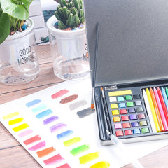 42pcs/Set Solid Watercolor Paint Set With Woodless water-soluble colored pencils