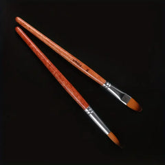 24 pcs/set Nylon Hair Handle Watercolor Paint Brush With Orange Wood Rod Portable Storage Pen Case