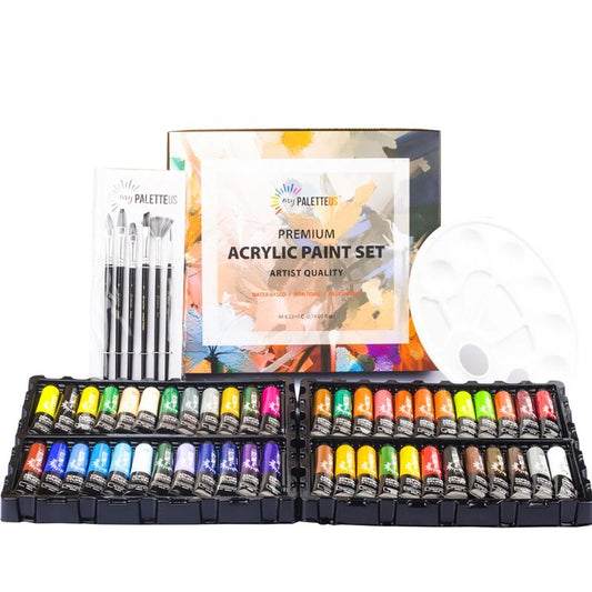 48 Colors 22ml Acrylic Paint Set With Brush