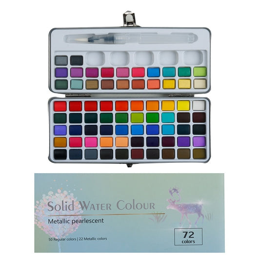 Solid Watercolor Set Metal Glitter Watercolor Professional Paint Set