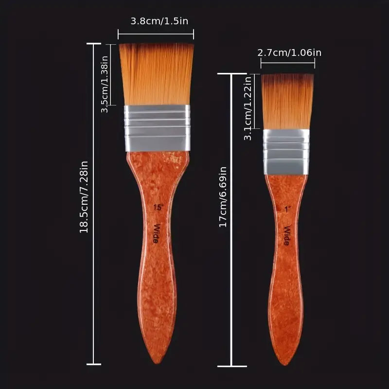 24 pcs/set Nylon Hair Handle Watercolor Paint Brush With Orange Wood Rod Portable Storage Pen Case