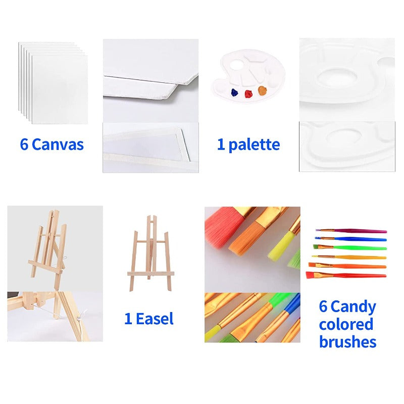 1 set Acrylic Art Paint Set 24 Color Aluminum Tube Paint Hand-painted Wall Painting 12ml DIY Waterproof Paint Set Kids Painting Tool Set