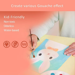 Colorful Gouache Paint Set Non-Toxic Washable