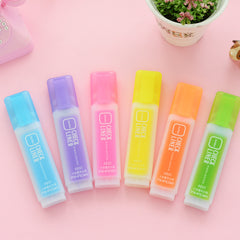 6 Colors Candy Color Highlighter Markers Set Writing Drawing Tool