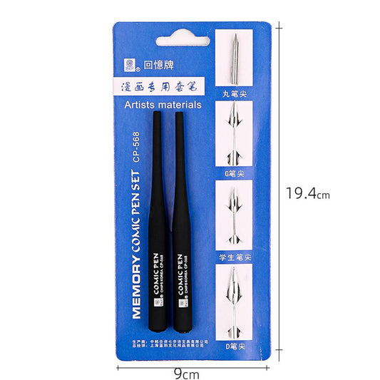 6Pcs Dip Pen Set Calligraphy Comic Pen 2Pcs Penholder With 4 Replacement Nibs