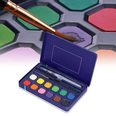 Solid Watercolor Paint Set With Tin Box Drawing Art Supplies