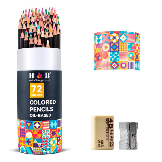 72 Colors Color Pencil Painting Set With Brush Pen