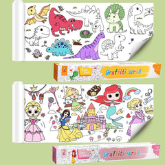 Children's Drawing Roll For Kids 118X14.9 Inch Color Filling Paper Coloring Paper Roll