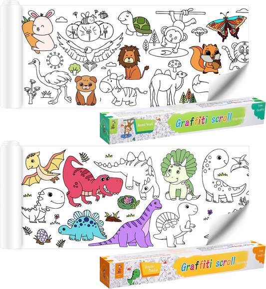 Children's Drawing Roll For Kids 118X14.9 Inch Color Filling Paper Coloring Paper Roll