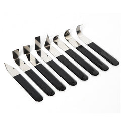 8pcs Set Stainless Steel Pottery Clay Tools Plaster Retouching Knife Clay Sculpture Fingertip Ceramic Retouching Knife Carving Scraper - honeylives