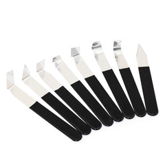 8pcs Set Stainless Steel Pottery Clay Tools Plaster Retouching Knife Clay Sculpture Fingertip Ceramic Retouching Knife Carving Scraper - honeylives
