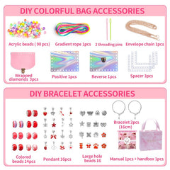 Bracelet Making Kit DIY Beaded Crystals Bracelet Crossbag Kit