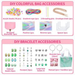 Bracelet Making Kit DIY Beaded Crystals Bracelet Crossbag Kit
