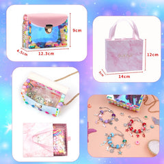 Bracelet Making Kit DIY Beaded Crystals Bracelet Crossbag Kit