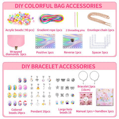 Bracelet Making Kit DIY Beaded Crystals Bracelet Crossbag Kit