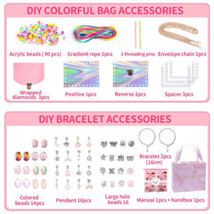 Bracelet Making Kit DIY Beaded Crystals Bracelet Crossbag Kit