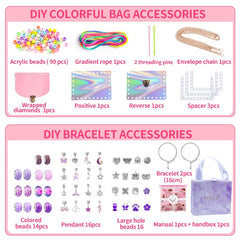 Bracelet Making Kit DIY Beaded Crystals Bracelet Crossbag Kit