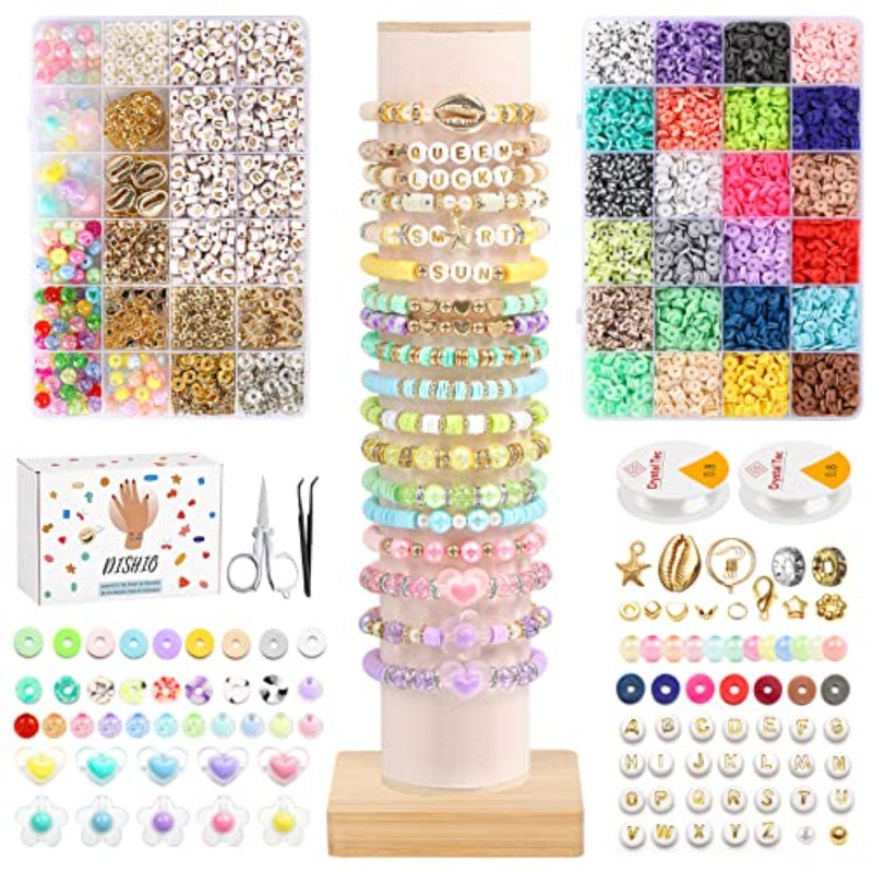 24 Colors 6000Pcs Bracelet Making Kit Jewelry Making Kit with Gift Pack