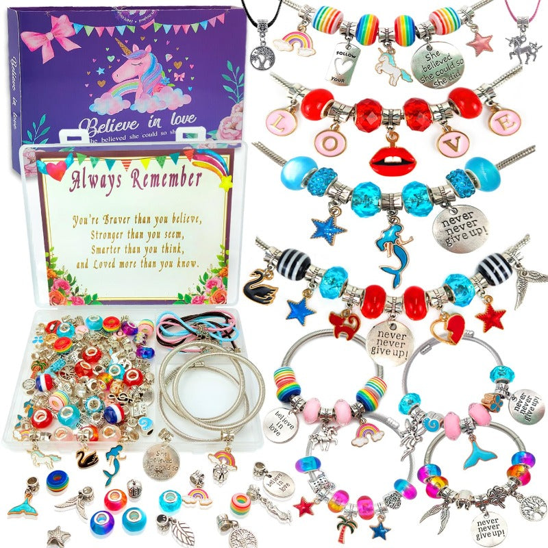 79pcs Set Charm Bracelet Making Kit Jewelry Making Kit