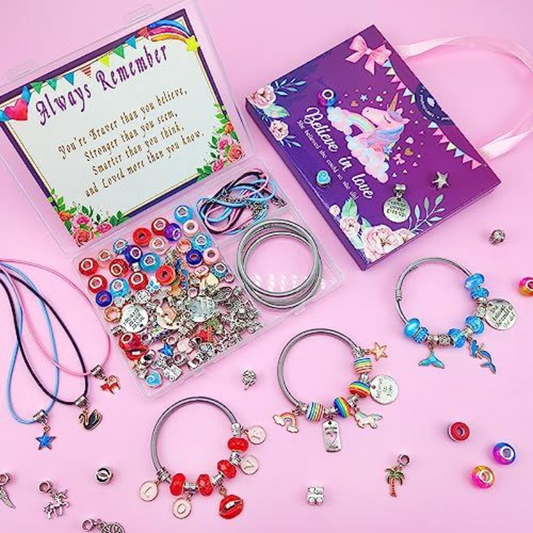 79pcs Set Charm Bracelet Making Kit Jewelry Making Kit