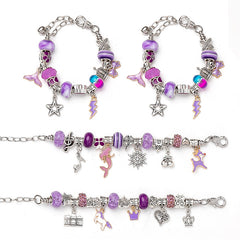 Charm Bracelet Necklace Making Kit with Jewelry Organizer Box