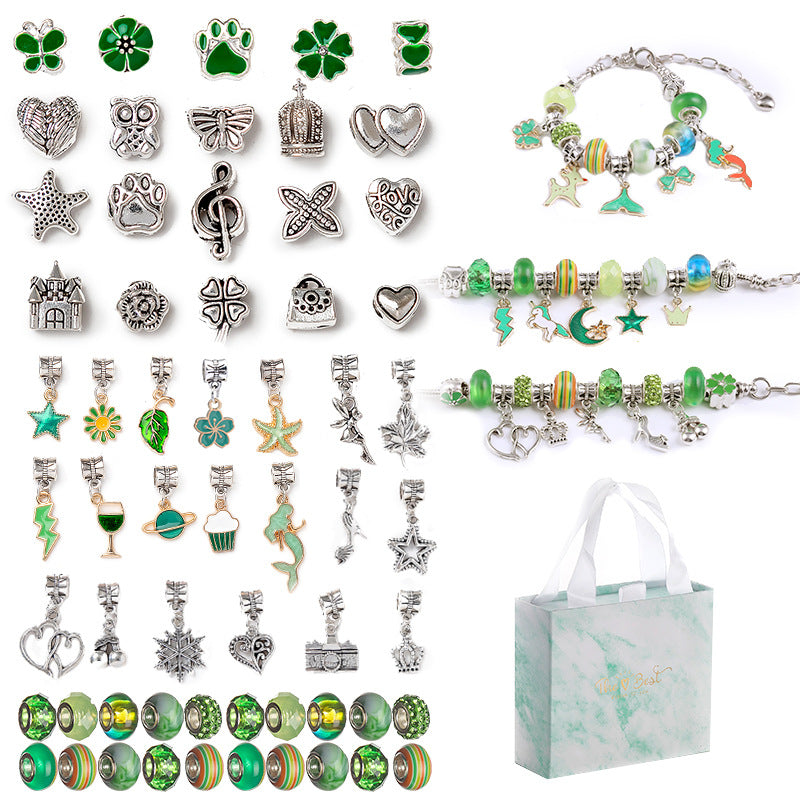 Charm Bracelet Necklace Making Kit with Jewelry Organizer Box
