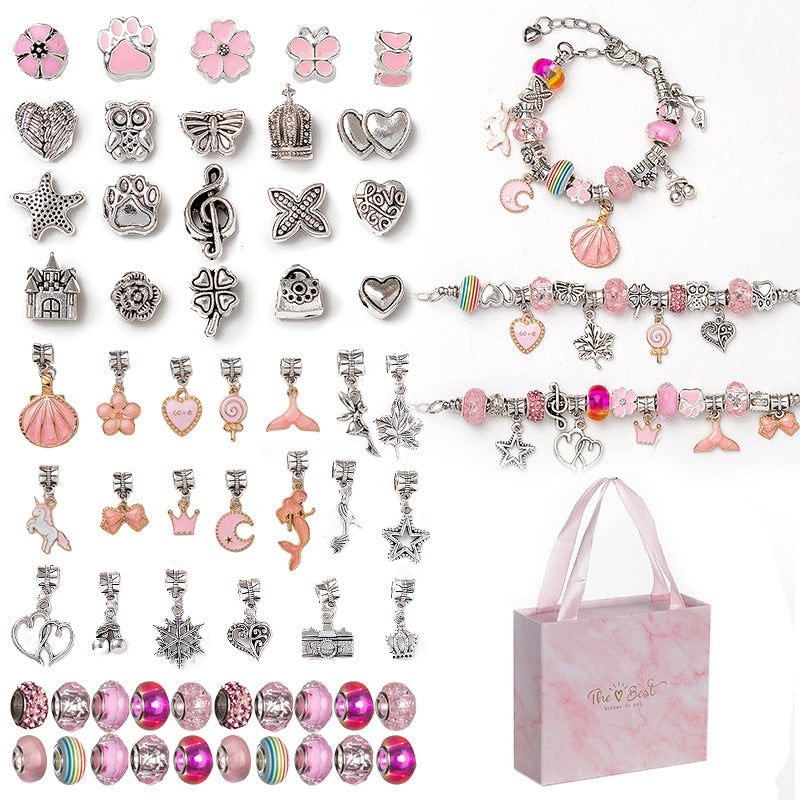 Charm Bracelet Necklace Making Kit with Jewelry Organizer Box
