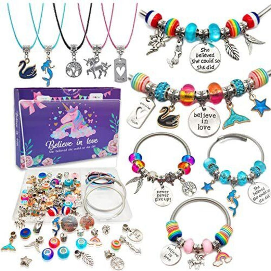 Unicorn Charm Jewelry Making Kit Children's Bracelet Set